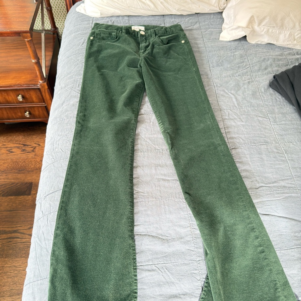 Frame Le Mini Boot Forest Green Corduroys Size 27